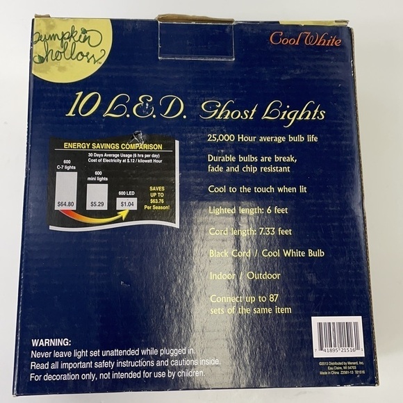 GHOST STRING LIGHTS 10 LED - Picture 5 of 5